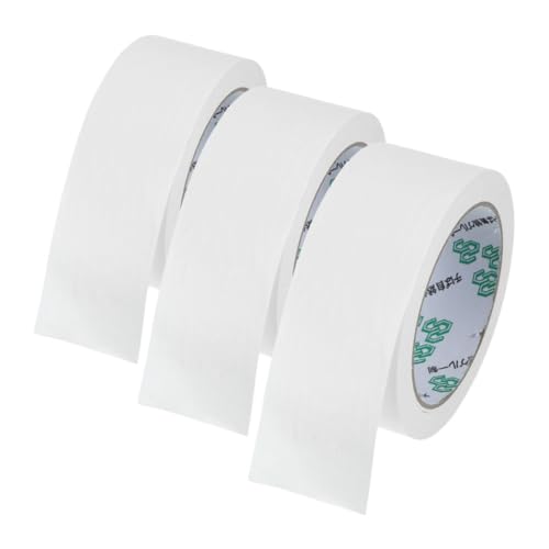 Uonlytech 3 Rollen Dichtungsband weißes Band breites durchsichtiges Klebeband Paketklebeband Paketband für dickes Klebeband Hochleistungsklebeband zum Verpacken Kraftpapier von Uonlytech