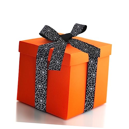 Uonlytech 3 Rollen Halloween DIY Geschenkband Yards Hochdichtes Polyester mit Spinnenmuster für Bastelprojekte Party und Hochzeitsdekoration Gruselige Halloween Deko von Uonlytech
