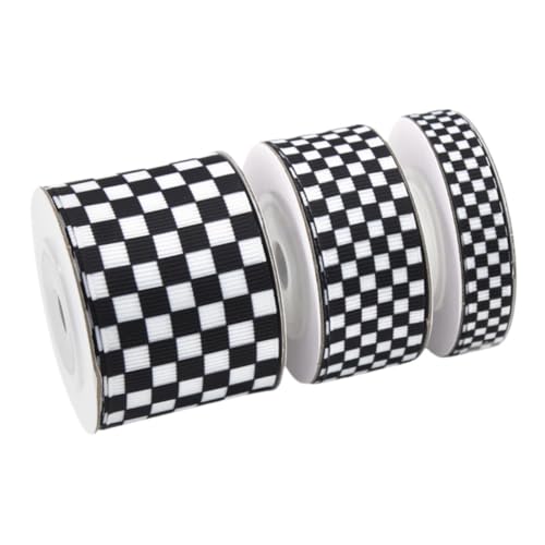 Uonlytech 3 Rollen Schwarz -Weiß -Plaidband Geschenkband karierter Stoff schwarzes weißes Band Streifenband gegenwärtiges Band Bastelband für DIY Wickelband Polyester Uonlytech 3 Rollen Schwarz -Weiß -Plaidband Geschenkband karierter Stoff schwarzes weißes Band Streifenband gegenwärtiges Band Bastelband für DIY Wickelband Polyester von Uonlytech