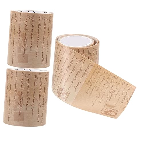 Uonlytech 3 Rollen Vintage Washi Tape Dekoratives Diy Klebeband für Scrapbooking Journal und Kreative Projekte Einfach Ablösbar und Spurlos für Bastelarbeiten von Uonlytech