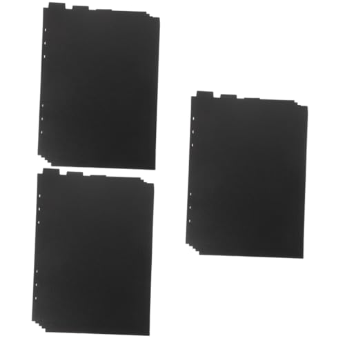Uonlytech 3 Sätze A5 Schwarze Partition Registerkarten Bindelaschen Spitze Ordnerteiler Mit 6 Löchern A5-papierteiler Seitenteiler Schallplattenteiler Pp Black 5 Stück * 3 Uonlytech 3 Sätze A5 Schwarze Partition Registerkarten Bindelaschen Spitze Ordnerteiler Mit 6 Löchern A5-papierteiler Seitenteiler Schallplattenteiler Pp Black 5 Stück * 3 von Uonlytech