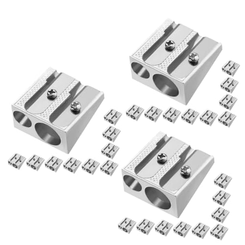 Uonlytech 3 Sätze Bleistiftspitzer Anspitzer Kunst Bleistiftschärfer Skizzierung Zeichnung Schulmaterial Für Masse Aluminiumlegierung Silber 10 Stück * 3 Uonlytech 3 Sätze Bleistiftspitzer Anspitzer Kunst Bleistiftschärfer Skizzierung Zeichnung Schulmaterial Für Masse Aluminiumlegierung Silber 10 Stück * 3 von Uonlytech