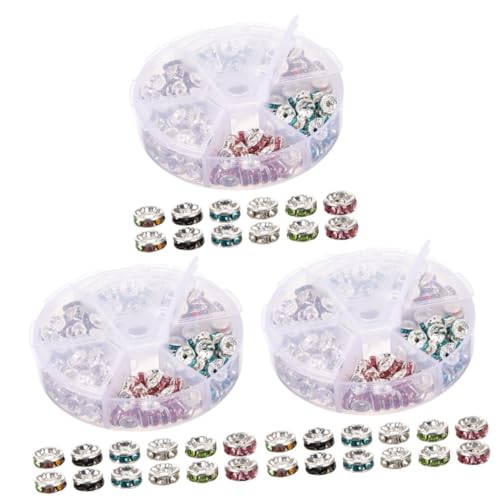 Uonlytech 3 Sätze Bohren Von Schlangenbox Spacer Charme Große Lochperlen Aus Strass Reiz Abstandhalter Für Die Schmuckherstellung Lose Abstandsperlen Glas 180 Stück * 3 Uonlytech 3 Sätze Bohren Von Schlangenbox Spacer Charme Große Lochperlen Aus Strass Reiz Abstandhalter Für Die Schmuckherstellung Lose Abstandsperlen Glas 180 Stück * 3 von Uonlytech