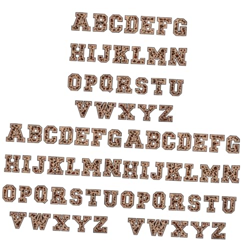 Uonlytech 3 Sätze Buchstaben-patch Flicken Für Bekleidung Stickbuchstaben Aufbügeln Gestickte Aufnäher Stoffflicken Für Kleidung Flanell Light Brown 26 Stücke * 3 von Uonlytech