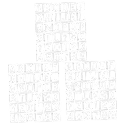 Uonlytech 3 Sätze Buchstaben und Zahlen Schablonen Pet Wiederverwendbare Malvorlagen für Kreative Diy Projekte Wänden Möbeln Stoffen und Mehr Waschbare Malwerkzeuge für Klare Muster Uonlytech 3 Sätze Buchstaben und Zahlen Schablonen Pet Wiederverwendbare Malvorlagen für Kreative Diy Projekte Wänden Möbeln Stoffen und Mehr Waschbare Malwerkzeuge für Klare Muster von Uonlytech