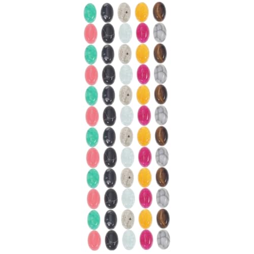 Uonlytech 3 Sätze Cabochons Natürlichem Stein Flache Diy Schmuckperlen Für Farben Zufällig Für Bastelprojekte Und Dekoration Zufällige Farbe 20 Stück * 3 von Uonlytech