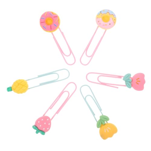 Uonlytech 3 Sätze Cartoon Frucht -lesezeichen Mini-büroklammern Dokumentpapierclips Klammern Für Papierkram Lesezeichen Büroklammern Einzigartige Papierklammern Geformte Papierklammern Eisen von Uonlytech