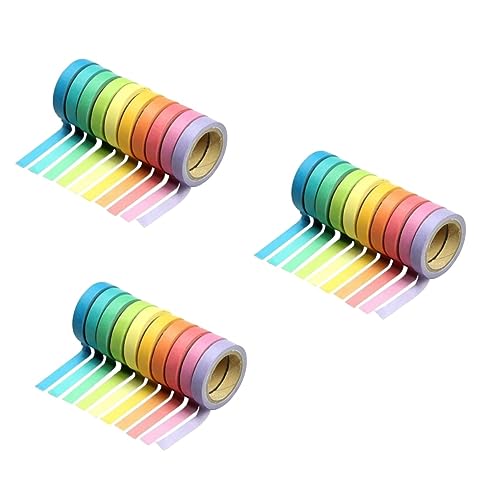Uonlytech 3 Sätze Chic Washi Tape Bunte Dekorationsbänder Für Fotoalben Diy Projekte Und Verpackungen Klebeband Für Journaling Und Bastelarbeiten Pro Packung 20 Rollen * 3 von Uonlytech