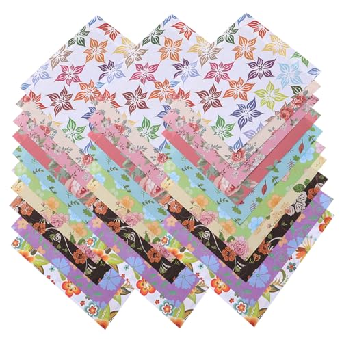 Uonlytech 3 Sätze Doppelseitiges Origami Papier für Bunte Faltblätter für DIY Bastelprojekte Fördert Kreativität und Konzentration Einfach zu Falten ohne Kleber von Uonlytech