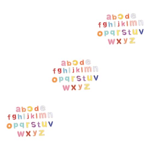 Uonlytech 3 Sätze Englische Buchstaben Patch Aufnäher Aus Stoffbuchstaben Alphabetapplikationen Stickereiflecken Brief Klebrige Buchstaben Flicken Nähen Und Für Polyesterfaden 26 Stück * 3 von Uonlytech