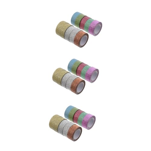 Uonlytech 3 Sätze Glitzerband Farbklebeband Klebeband Für Fotorahmen Scrapbooking Mit Dekorativem Klebeband Blumendekoration Dekoratives Abklebeband Glanzband Japanisches Papier 10 Stück * 3 von Uonlytech