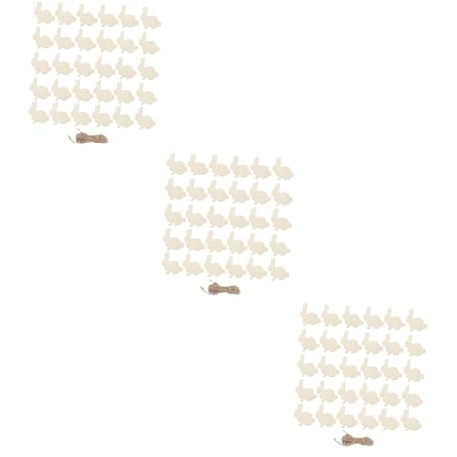 Uonlytech 3 Sätze Hasenanhänger Aus Holz Perlen Verzierungen Käfig Kleine Hasenfiguren Dekorative Holzanhänger Holzdekorationen Häschen-holzchips Festliche Anhänger Diy Liefert 30 Stück * 3 von Uonlytech