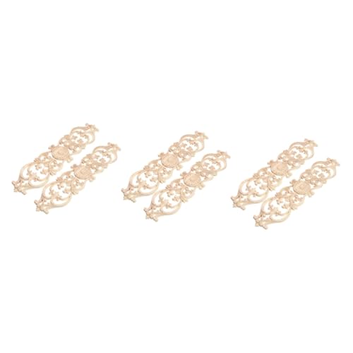 Uonlytech 3 Sätze Holzgeschnitztes Tür Dekorationen Wohnkultur Möbelabziehbilder Dekorativ Geschnitzte Holzaufkleber Holz Geschnitzte Onlays Möbeldekoration Hölzern Beige 2 Stücke * 3 von Uonlytech