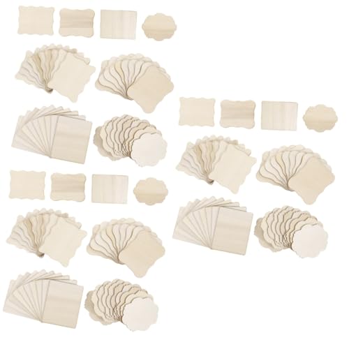 Uonlytech 3 Sätze Holzhandwerkszubehör Untersetzer Für Bretter Schlichte Rustikale Farbe Hartholzmaterial Gartenformen Holzscheiben DIY Handwerkszubehör 40 Stück * 3 von Uonlytech