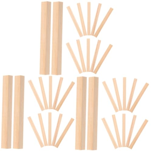 Uonlytech 3 Sätze Holzstangenmodellmaterial Unfertige Hartholzstöcke Basteln Klein Jumbo Möbel Dübelstangen Holzstäbchen Unvollendetes Holzhandwerk Bastelholzstab Kiefernholz 30 Stück * 3 von Uonlytech
