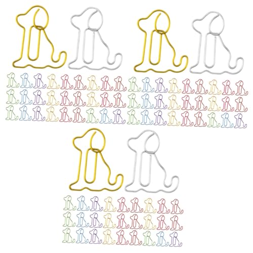 Uonlytech 3 Sätze Hunde-büroklammer Papierclip Schild Büroklammern Für Sammelalben Geformt Zubehör Für Den Hundeschreibtisch Hundeclips Klein Dackel Hund Büroklammern Metall 50 Stück * 3 von Uonlytech