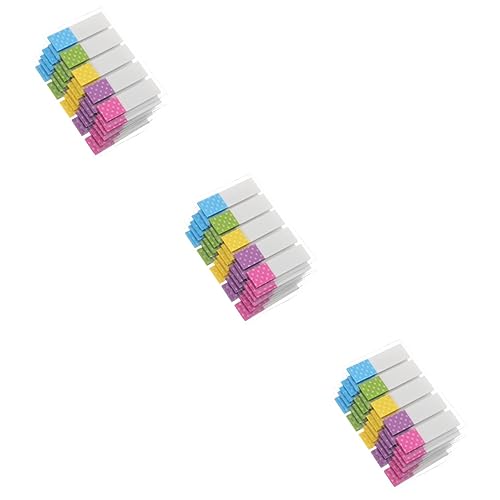 Uonlytech 3 Sätze Index-label Farbige Registerkarten Fluoreszierend Klebestreifen Transparente Pads Farbige Etiketten Für Seitenmarkierungen Das Haustier 6 Packungen * 3 von Uonlytech