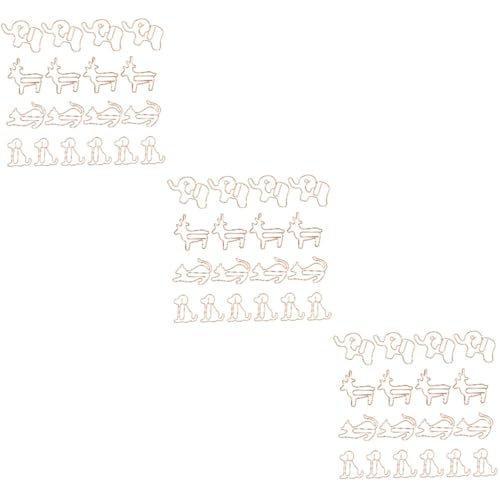 Uonlytech 3 Sätze Katze Büroklammer Ordner Schicke Büroklammern Mini Weiße Beschichtete Büroklammern Bulldog Büroklammern Bullenklammern Planke Schließe Golden Metall 40 Stück * 3 von Uonlytech