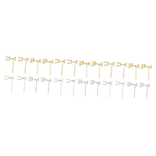Uonlytech 3 Sätze Kettengliederschnalle Schlüssel Verschlüsse Schmuck Schließe Sterling Silber Hummerschere Armband-kettenverbinder Schiebeverschluss Rostfreier Stahl 8 Stück * 3 von Uonlytech