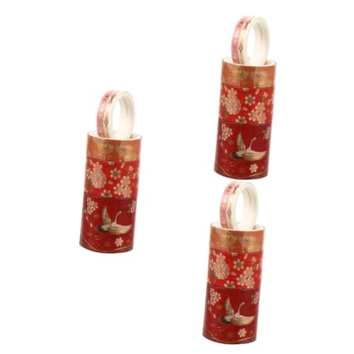 Uonlytech 3 Sätze Klebeband Im Antiken Stil Kunstband Scrapbook Dekoratives Bastelband Chinoiserie Bastelband Chinesisches Neujahrs Washi Band Dekorative Bänder 5 Rollen * 3 von Uonlytech