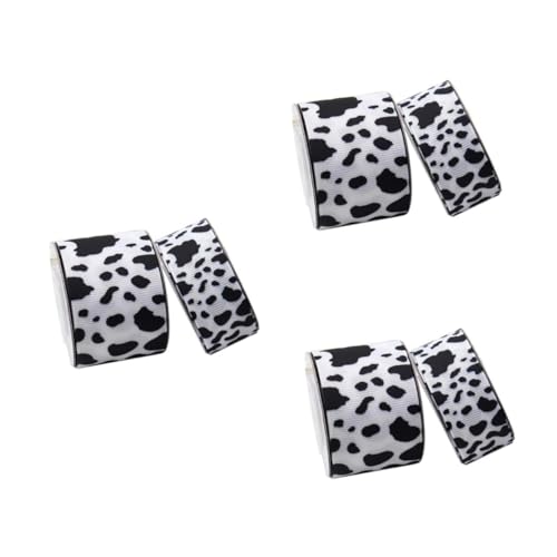 Uonlytech 3 Sätze Kuhmuster Geschenkband Polyesterband Für Diy Bastelprojekte Yards Lange Flexible Und Langlebige Dekoration Für Haarschleifen Scrapbooking Und Mehr 2 Rollen * 3 Uonlytech 3 Sätze Kuhmuster Geschenkband Polyesterband Für Diy Bastelprojekte Yards Lange Flexible Und Langlebige Dekoration Für Haarschleifen Scrapbooking Und Mehr 2 Rollen * 3 von Uonlytech