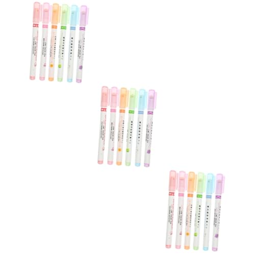 Uonlytech 3 Sätze Kurven-textmarker-set Mehrfarbig Fluoreszierend Textmarker Stifte Sicht Dünn Notizmarkierungsstifte Buchmarkierungen Bunter Filzstift Büro Mark Stift Abs 6 Stück * 3 Uonlytech 3 Sätze Kurven-textmarker-set Mehrfarbig Fluoreszierend Textmarker Stifte Sicht Dünn Notizmarkierungsstifte Buchmarkierungen Bunter Filzstift Büro Mark Stift Abs 6 Stück * 3 von Uonlytech