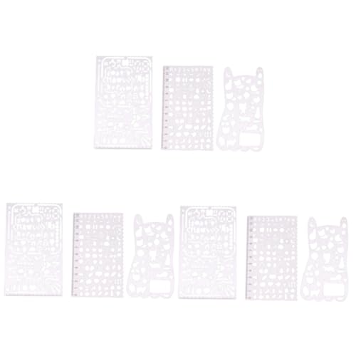 Uonlytech 3 Sätze Lesezeichen Handlineal Mini Lineal Journal Schablone Journaling Zubehör Lesezeichen Planer Lesezeichenrahmen Zeichnung Kleine Malvorlagen 3 Stücke * 3 von Uonlytech