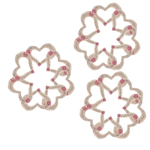 Uonlytech 3 Sätze Liebe Zubehör Accessoires Geformt Klebrig Herz Dekoration Flecken Kleidungsstück Dekore Verzierungen Für Kleidung Legierungsdekore Kristall 10 Stück * 3 von Uonlytech