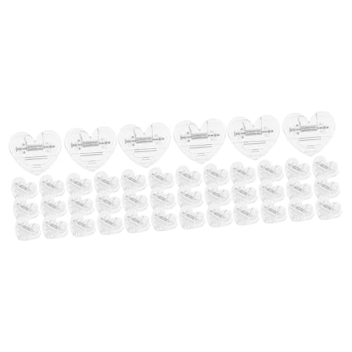 Uonlytech 3 Sätze Liebesclip Clips Zum Aufhängen Herzen Klare Fotoclips Geformt Büroklammern Herz Liebe Herzförmige Büroklammern Kleine Clips Abs Transparent 15 Stücke * 3 von Uonlytech