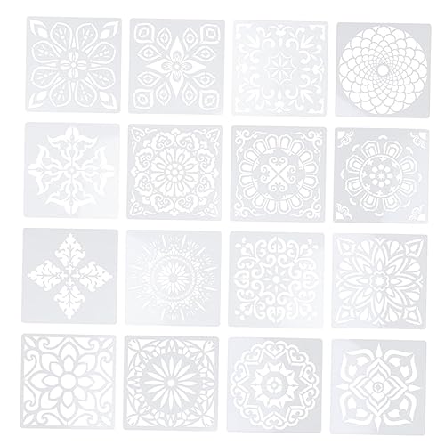 Uonlytech 3 Sätze Malvorlage Schablonen Für Malvorlagen Blumenschablone Mandala Weiß 16 Stück * 3 Uonlytech 3 Sätze Malvorlage Schablonen Für Malvorlagen Blumenschablone Mandala Weiß 16 Stück * 3 von Uonlytech