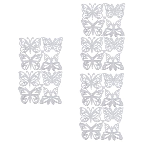 Uonlytech 3 Sätze Metalldämmerung Sterben Stanzformen Papier Schablone Scrapbooking Party Schmetterling Handwerk Schneiden Sterben Blumenstanzungen Bastelvorlage Kohlenstoffstahl 8 Stück * 3 von Uonlytech