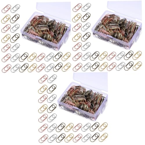 Uonlytech 3 Sätze Mini Love Paper Clip Winzig Herz Led Geformt Schlüssel Ö Büroklammern Papierclips Dekorative Binderclips Büroklammer Fürs Büro Binder Büroklammer Metall 200 Stück * 3 von Uonlytech