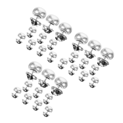 Uonlytech 3 Sätze Nahtloses Button-up-hemd Kleidung Knopf Knöpfe Für Pullover Rücken Klein Dekorative Knöpfe Für Hemden Nahtfreie Perlmuttknöpfe Tasten Metall 10 Stück * 3 von Uonlytech