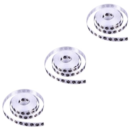 Uonlytech 3 Sätze Pfotenmuster Geschenkband Diy Bastelband Mit Hundepfoten Druck Breit Pro Für Dekorationen Und Projekte 2 Rollen * 3 von Uonlytech