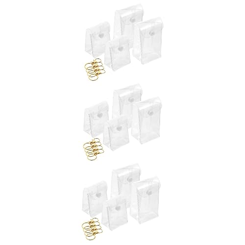 Uonlytech 3 Sätze Pvc Transparente Mini Aufbewahrungstasche Mit Schlüsselanhänger Für Lippenstift Lippenbalsam Und Kosmetik Handtaschen Organizer Für Damen Für Reise Und Alltag 4 Stück * 3 von Uonlytech