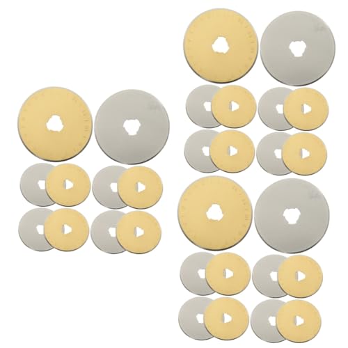 Uonlytech 3 Sätze Runde Klingen Quilt Craft Kompatibel Handstoff Ersatz Schneidemaschine Nähmaterial Rollschneider Rotationszubehör Klingen Schärferes Lagerwerkzeug 10 Stück * 3 Uonlytech 3 Sätze Runde Klingen Quilt Craft Kompatibel Handstoff Ersatz Schneidemaschine Nähmaterial Rollschneider Rotationszubehör Klingen Schärferes Lagerwerkzeug 10 Stück * 3 von Uonlytech