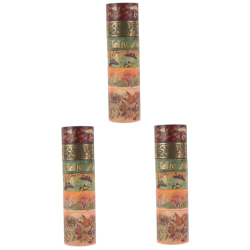 Uonlytech 3 Sätze Schmetterlingsklebeband Verpackung Das Handwerk Vintage Junk Journal Paper Klebeband Für Scrapbooking Dekoration Farbe Zeitschriftenzubehör Flüsterpapier 6 Rollen * 3 von Uonlytech