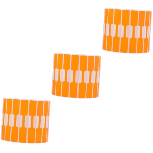 Uonlytech 3 Sätze Schmucketiketten Schmuck Aufkleber Etikettenaufkleber Schild Farbig Markierung Etiketten Aufkleber Preisaufkleber Verpackungsaufkleber Papier Orange 2000 Stück * 3 von Uonlytech