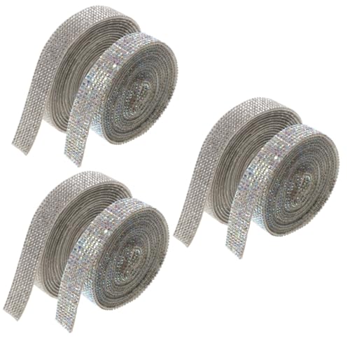 Uonlytech 3 Sätze Selbstklebendes Strassband Und Ab Farben Diy Rhinestone Ribbon Für Bastelprojekte Kleidung Schuhe Und Handy Dekorationen Langlebig Und Farbecht 2 Rollen * 3 von Uonlytech