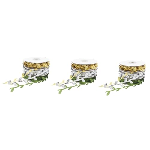 Uonlytech 3 Sätze Simuliertes Gold- Und Silberblattband Blumen- Stoff Für Rustikal Salbei Blattmusterband Präsentieren Sie Ein Wickelband Banddekoration Blätter Trimmen Band 3 Rollen * 3 Uonlytech 3 Sätze Simuliertes Gold- Und Silberblattband Blumen- Stoff Für Rustikal Salbei Blattmusterband Präsentieren Sie Ein Wickelband Banddekoration Blätter Trimmen Band 3 Rollen * 3 von Uonlytech