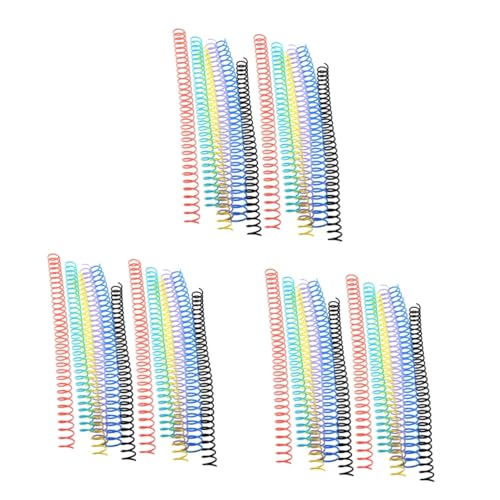 Uonlytech 3 Sätze Spulenbuch Abnehmbare Bindemittelringe Aktenordner Kreise Bindungsspulen Loseblatt-notizblockringe Schlüssel Ringordner Für Lose Blätter Spiral- Plastik 12 Stücke * 3 von Uonlytech