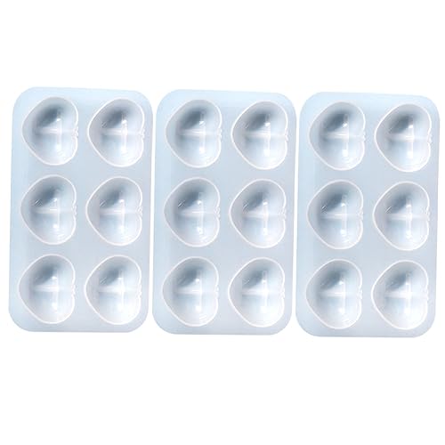 Uonlytech 3 Sätze Teiliges Diy Silikon Herzform Flexible Gießform Für Epoxidharz Für Kreative Bastelprojekte Und Dekorationen Langlebig Und Einfach Zu Entformen 3 Stück * 3 von Uonlytech