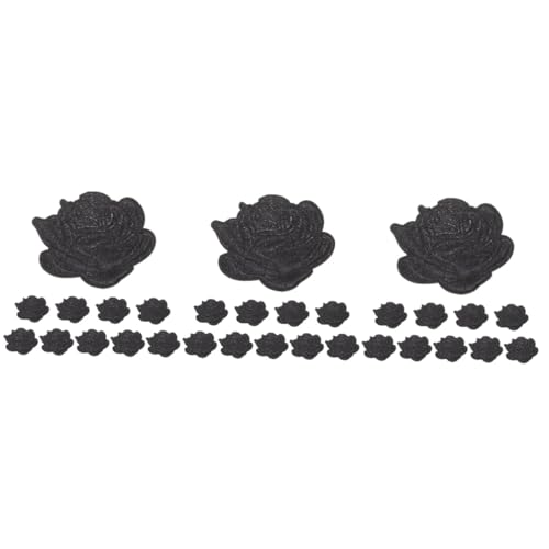 Uonlytech 3 Sätze Teiliges Rosenblüten Aufbügel Patches Für Kleidung Dekorative Applikationen Für Jeans Taschen Shirts Einfach Anzubringen Diy Projekte Und Stoffreparaturen 10 Stück * 3 von Uonlytech