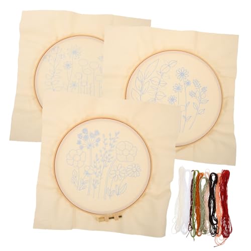 Uonlytech 3 Sätze Teiliges Set mit Daisy Muster Stickmaterial für Anfänger Diy Stickkit mit Zubehör für Kreuzstich Perfektes für Handarbeiten und Geduldstraining Uonlytech 3 Sätze Teiliges Set mit Daisy Muster Stickmaterial für Anfänger Diy Stickkit mit Zubehör für Kreuzstich Perfektes für Handarbeiten und Geduldstraining von Uonlytech