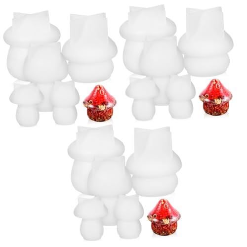 Uonlytech 3 Sätze Teiliges Silikonform Für Diy Pilzgläser Langlebige Epoxidharz Gießform Bastelideen Für Schmuck Und Aufbewahrungsprojekte 5 Stück * 3 Uonlytech 3 Sätze Teiliges Silikonform Für Diy Pilzgläser Langlebige Epoxidharz Gießform Bastelideen Für Schmuck Und Aufbewahrungsprojekte 5 Stück * 3 von Uonlytech