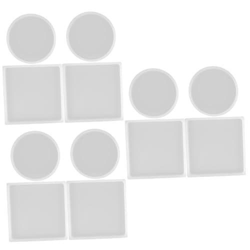 Uonlytech 3 Sätze Teiliges Silikonform Für Resin Untersetzer Diy Gießform Für Runde Und Quadratische Tischuntersetzer Für Bastelprojekte Und 4 Stück * 3 Uonlytech 3 Sätze Teiliges Silikonform Für Resin Untersetzer Diy Gießform Für Runde Und Quadratische Tischuntersetzer Für Bastelprojekte Und 4 Stück * 3 von Uonlytech