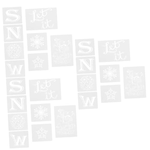 Uonlytech 3 Sätze Teiliges Weihnachts Schablonen Flexiblem Wasserdichtem Material Für Diy Projekte Für Weihnachtsdekorationen Grußkarten Und Kreative Bastelarbeiten 8 Stück * 3 von Uonlytech