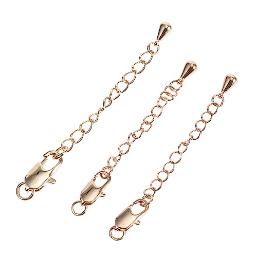 Uonlytech 3 Sätze Verlängerungsschnalle Aus Kettengliedern Kettenverlängerung Ketten Und Armbänder Zur Schmuckherstellung Hummerverschluss Für Schmuckhersteller Legierung Rot 3 Stücke * 3 von Uonlytech