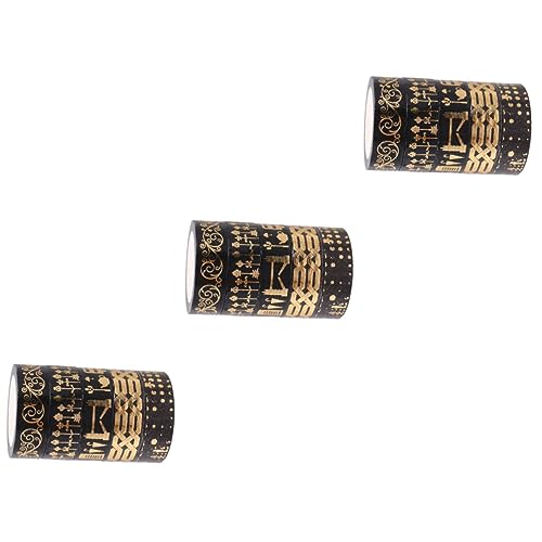 Uonlytech 3 Sätze Washi Tape Dekoratives Klebeband Für Diy Fotoalbum Und Tagebuch Leicht Abziehbar Zum Verzieren Von Gläsern Und Geschenkverpackungen 5 Rollen * 3 von Uonlytech