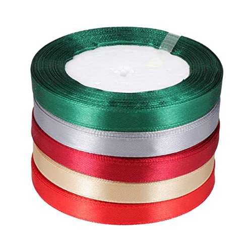 Uonlytech 3 Sätze Wickelband Seide Papierband Dekorationen Bänder Zum Basteln Bänder Zum Verpacken Gold Spitzenband Schleife Farbig Rotes Band Rosa Für Polyester 5 Rollen * 3 von Uonlytech